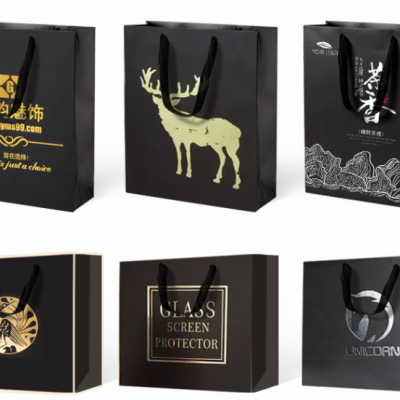 黑卡燙金(jin)手提袋